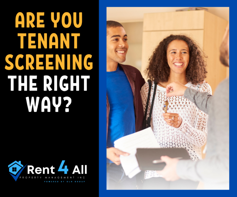 ARE YOU TENANT SCREENING THE RIGHT WAY?